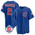 MATTH C.Cubs #2 Nico Hoerner Player Royal 150th Anniversary Home Game Stitched Jerseys