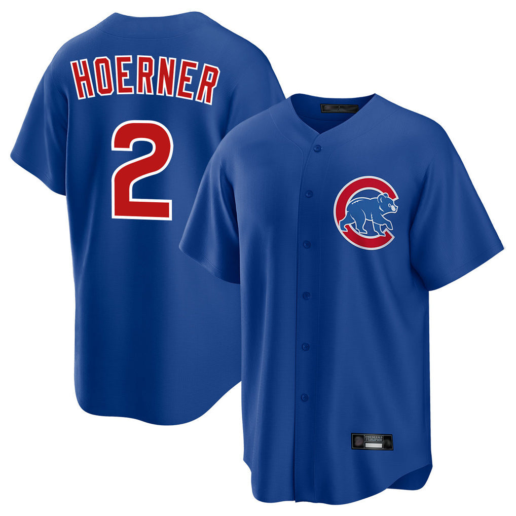MATTH C.Cubs #2 Nico Hoerner Player Royal Home Game Stitched Jerseys