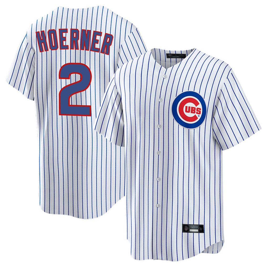 MATTH C.Cubs #2 Nico Hoerner Player White Game Home Stitched Jerseys