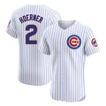 MATTH C.Cubs #2 Nico Hoerner Player White Limited Elite Home Game Stitched Jerseys