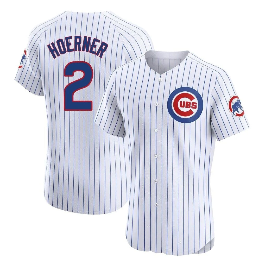 MATTH C.Cubs #2 Nico Hoerner Player White Limited Elite Home Game Stitched Jerseys