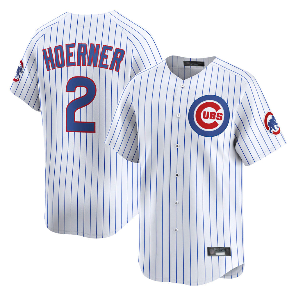 MATTH C.Cubs #2 Nico Hoerner Player White Limited Home Game Stitched Jerseys
