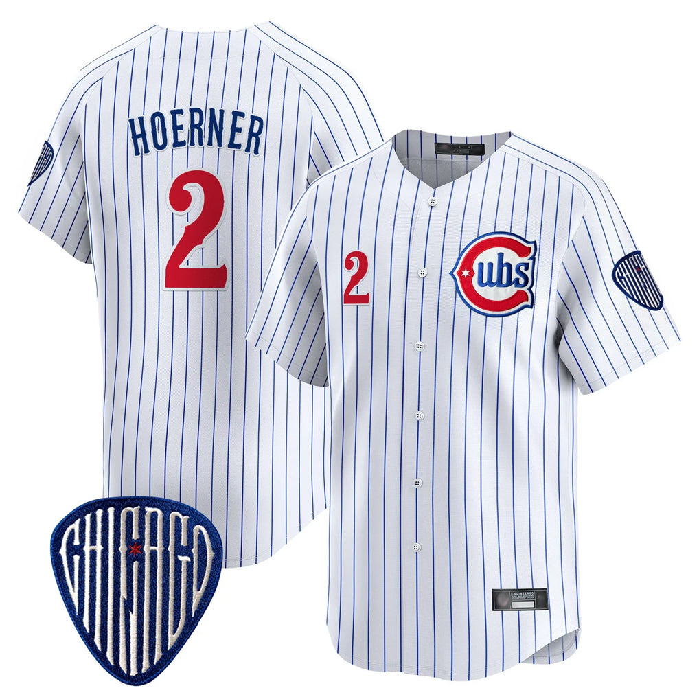 MATTH C.Cubs #2 Nico Hoerner Player White Pinstripe Vapor Premier Limited Home Stitched Jerseys
