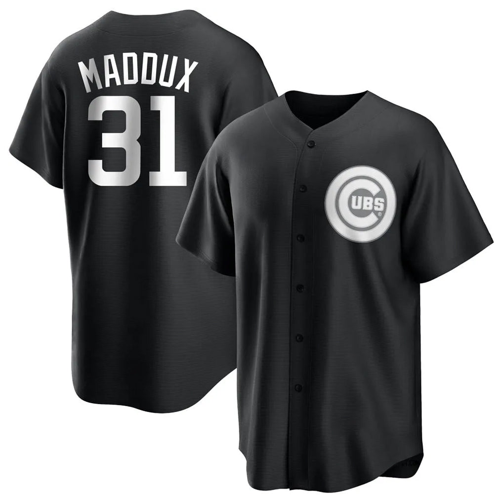 MATTH C.Cubs #31 Greg Maddux Player Black Game Stitched Jerseys