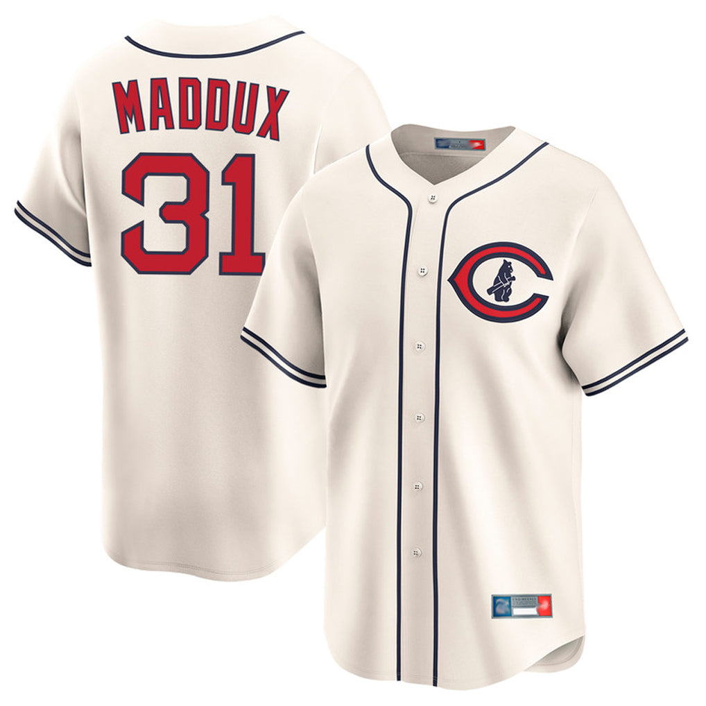 MATTH C.Cubs #31 Greg Maddux Player Cream Field of Dreams Limited Home Game Stitched Jerseys
