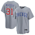 MATTH C.Cubs #31 Greg Maddux Player Gray Home Game Stitched Jerseys