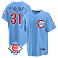 MATTH C.Cubs #31 Greg Maddux Player Light Blue 150th Anniversary Home Game Stitched Jerseys