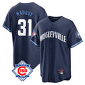 MATTH C.Cubs #31 Greg Maddux Player Navy 150th Anniversary City Connect Home Game Stitched Jerseys