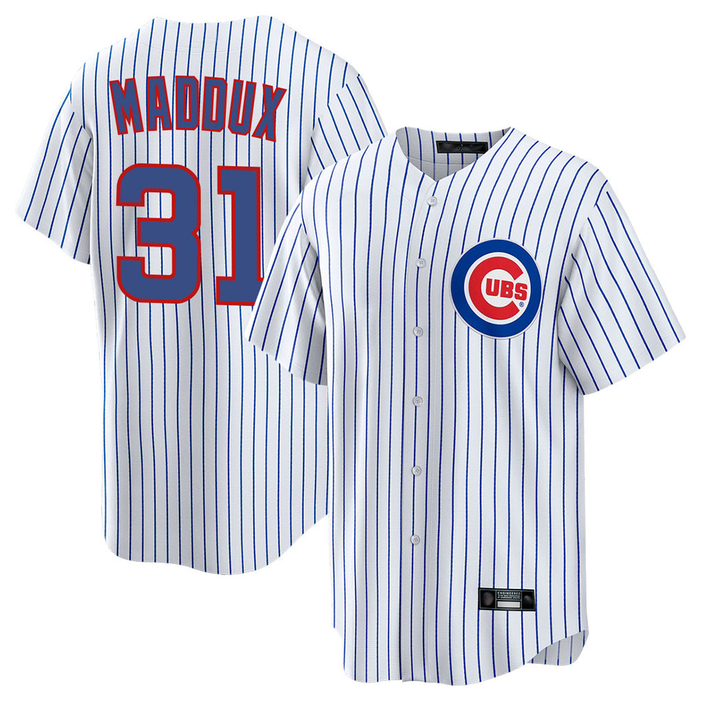 MATTH C.Cubs #31 Greg Maddux Player White Game Home Stitched Jerseys