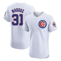 MATTH C.Cubs #31 Greg Maddux Player White Limited Elite Home Game Stitched Jerseys