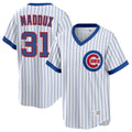 MATTH C.Cubs #31 Greg Maddux Player White T-shirt Cooperstown Collection Limited Stitched Jerseys