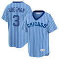 MATTH C.Cubs #3 Alex Bregman Blue T-shirt Cooperstown Collection Limited Stitched Jerseys