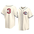 MATTH C.Cubs #3 Alex Bregman Cream Field of Dreams Home Game Stitched Jerseys