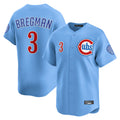 MATTH C.Cubs #3 Alex Bregman Light Blue Limited Home Stitched Jerseys