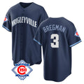 MATTH C.Cubs #3 Alex Bregman Navy 150th Anniversary City Connect Home Game Stitched Jerseys