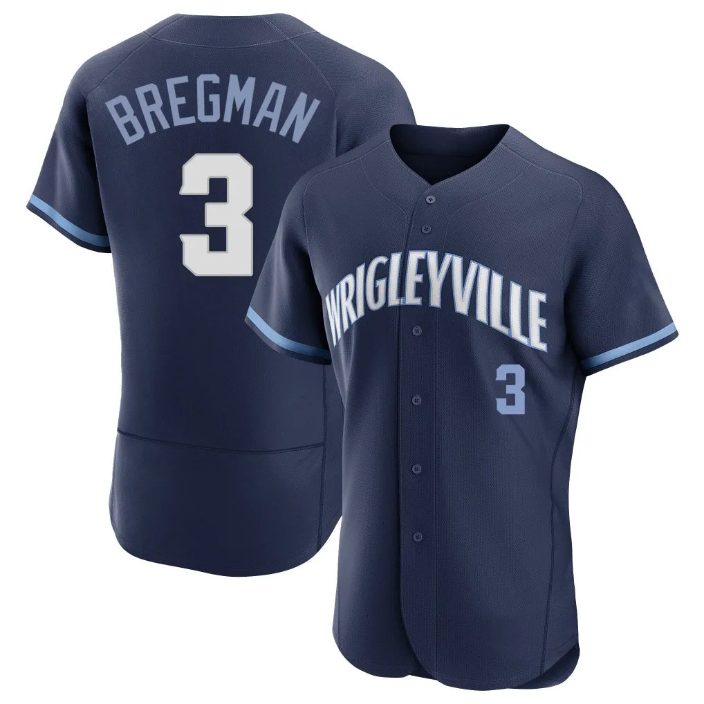 MATTH C.Cubs #3 Alex Bregman Navy City Connect Limited Elite Home Stitched Jerseys