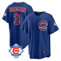 MATTH C.Cubs #3 Alex Bregman Royal 150th Anniversary Home Game Stitched Jerseys