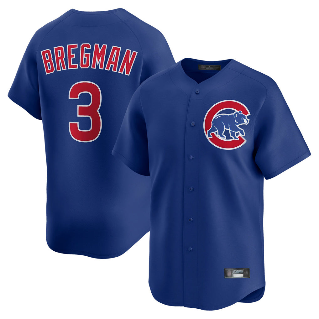 MATTH C.Cubs #3 Alex Bregman Royal Limited Home Stitched Jerseys