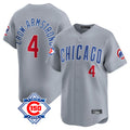 MATTH C.Cubs #4 Pete Crow-Armstrong Player Gray Road 150th Anniversary Limited Home Stitched Jerseys