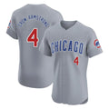 MATTH C.Cubs #4 Pete Crow-Armstrong Player Gray Road Limited Elite Home Stitched Jerseys