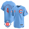 MATTH C.Cubs #4 Pete Crow-Armstrong Player Light Blue 150th Anniversary Limited Home Stitched Jerseys