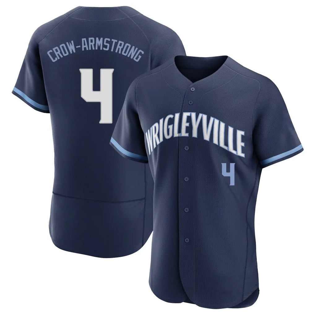 MATTH C.Cubs #4 Pete Crow-Armstrong Player Navy City Connect Limited Elite Home Stitched Jerseys