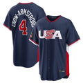 MATTH C.Cubs #4 Pete Crow-Armstrong Player Navy USA 2026 World Classic Home Limited Stitched Jerseys