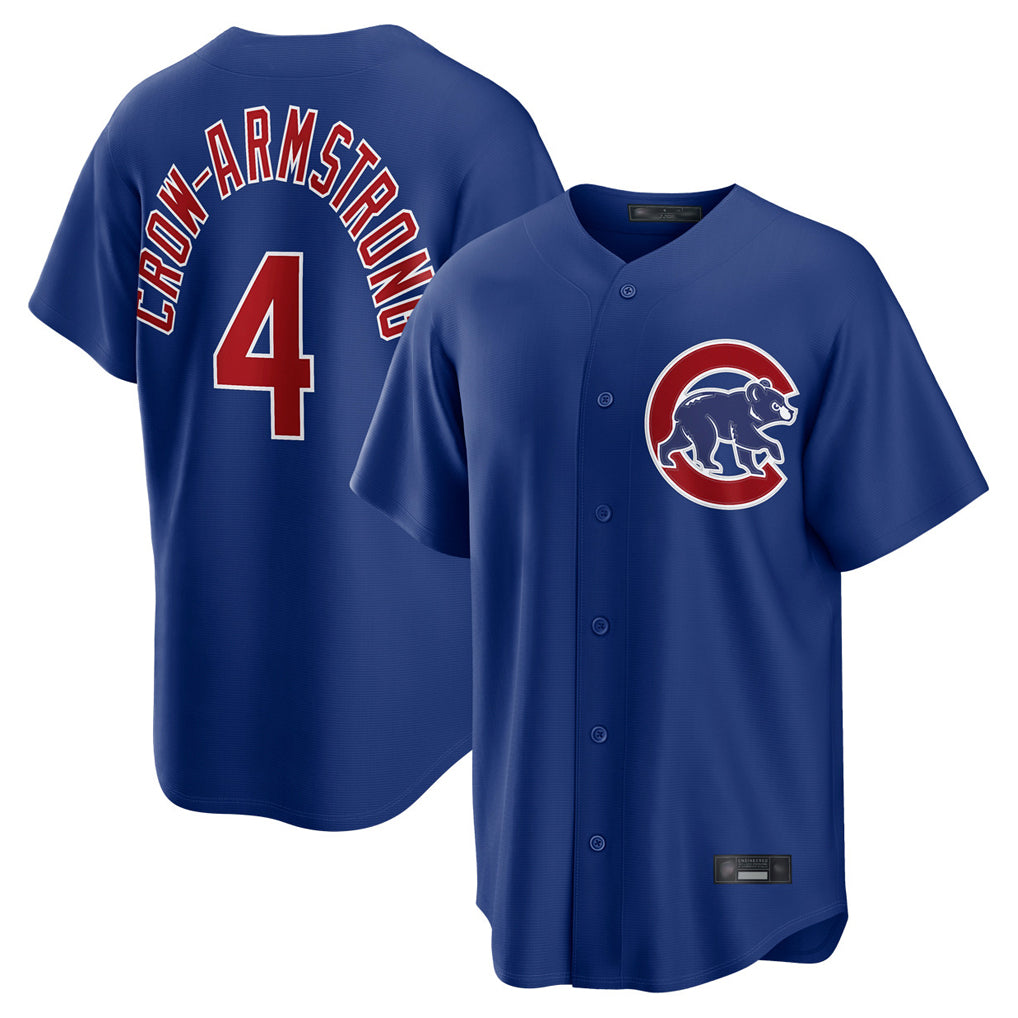 MATTH C.Cubs #4 Pete Crow-Armstrong Player Royal Home Game Stitched Jerseys