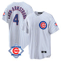 MATTH C.Cubs #4 Pete Crow-Armstrong Player White 150th Anniversary Home Game Stitched Jerseys