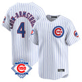 MATTH C.Cubs #4 Pete Crow-Armstrong Player White 150th Anniversary Limited Home Game Stitched Jerseys
