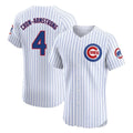 MATTH C.Cubs #4 Pete Crow-Armstrong Player White Limited Elite Home Game Stitched Jerseys