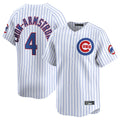 MATTH C.Cubs #4 Pete Crow-Armstrong Player White Limited Home Game Stitched Jerseys