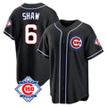 MATTH C.Cubs #6 Matt Shaw Player Black Fashion Out 150th Anniversary Game Stitched Jerseys
