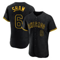 MATTH C.Cubs #6 Matt Shaw Player Black Snake Skin City Limited Elite Home Game Stitched Jerseys