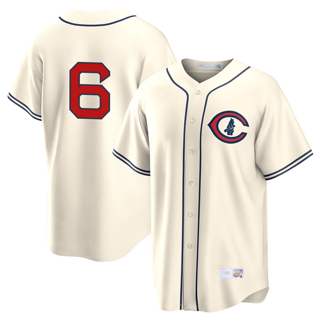 MATTH C.Cubs #6 Matt Shaw Player Cream Field of Dreams Home Game Stitched Jerseys