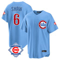 MATTH C.Cubs #6 Matt Shaw Player Light Blue 150th Anniversary Home Game Stitched Jerseys