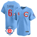 MATTH C.Cubs #6 Matt Shaw Player Light Blue 150th Anniversary Limited Home Stitched Jerseys
