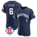 MATTH C.Cubs #6 Matt Shaw Player Navy City Connect 150th Anniversary Limited Elite Home Stitched Jerseys