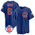 MATTH C.Cubs #6 Matt Shaw Player Royal 150th Anniversary Home Game Stitched Jerseys