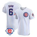 MATTH C.Cubs #6 Matt Shaw Player White 150th Anniversary Limited Elite Home Game Stitched Jerseys