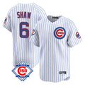 MATTH C.Cubs #6 Matt Shaw Player White 150th Anniversary Limited Home Game Stitched Jerseys