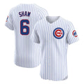 MATTH C.Cubs #6 Matt Shaw Player White Limited Elite Home Game Stitched Jerseys