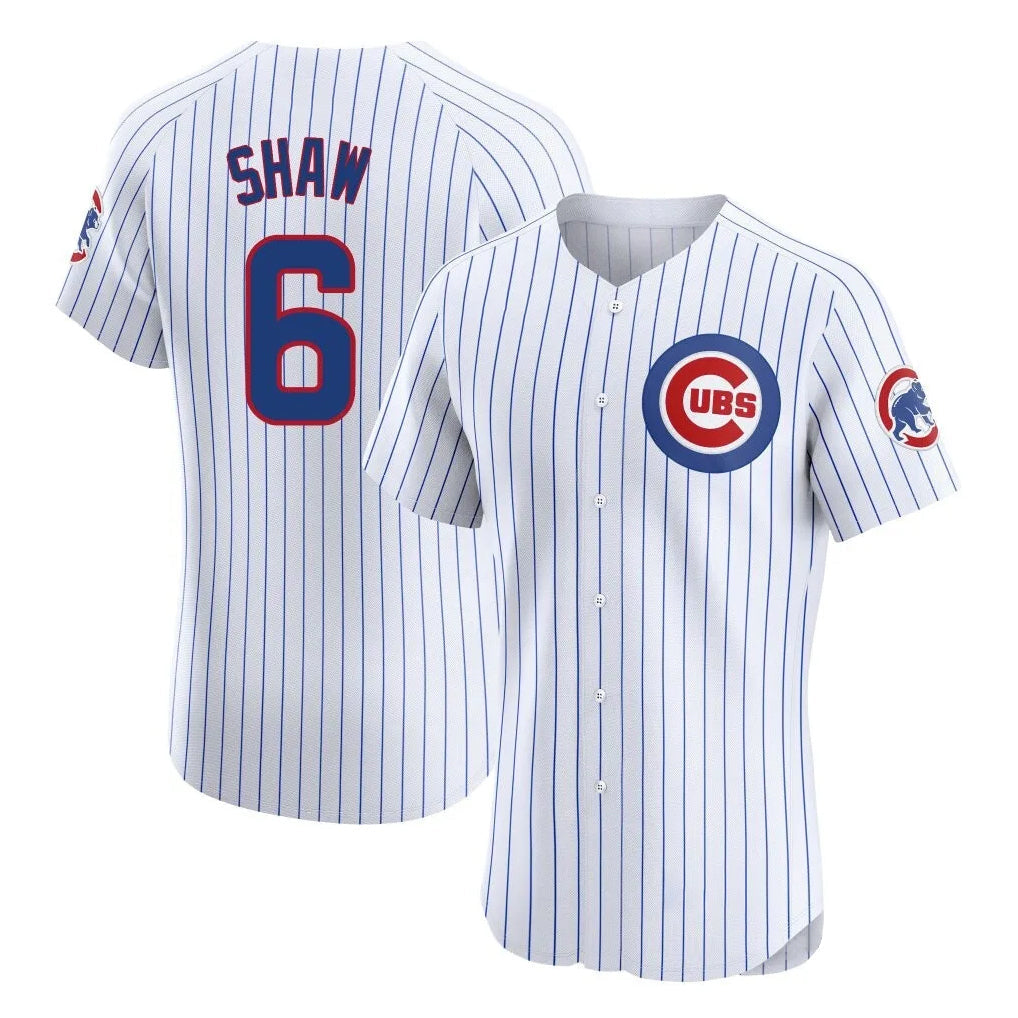 MATTH C.Cubs #6 Matt Shaw Player White Limited Elite Home Game Stitched Jerseys