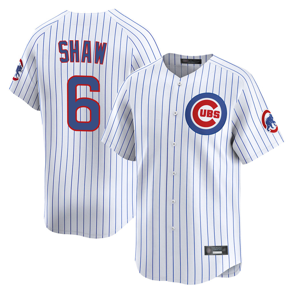 MATTH C.Cubs #6 Matt Shaw Player White Limited Home Game Stitched Jerseys