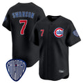 MATTH C.Cubs #7 Dansby Swanson Player Black Vapor Premier Limited Home Stitched Jerseys