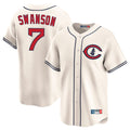 MATTH C.Cubs #7 Dansby Swanson Player Cream Field of Dreams Limited Home Game Stitched Jerseys