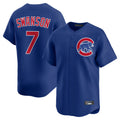 MATTH C.Cubs #7 Dansby Swanson Player Royal Limited Home Stitched Jerseys