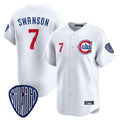 MATTH C.Cubs #7 Dansby Swanson Player White Vapor Premier Limited Home Stitched Jerseys