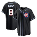 MATTH C.Cubs #8 Ian Happ Player Black Fashion Out Game Stitched Jerseys