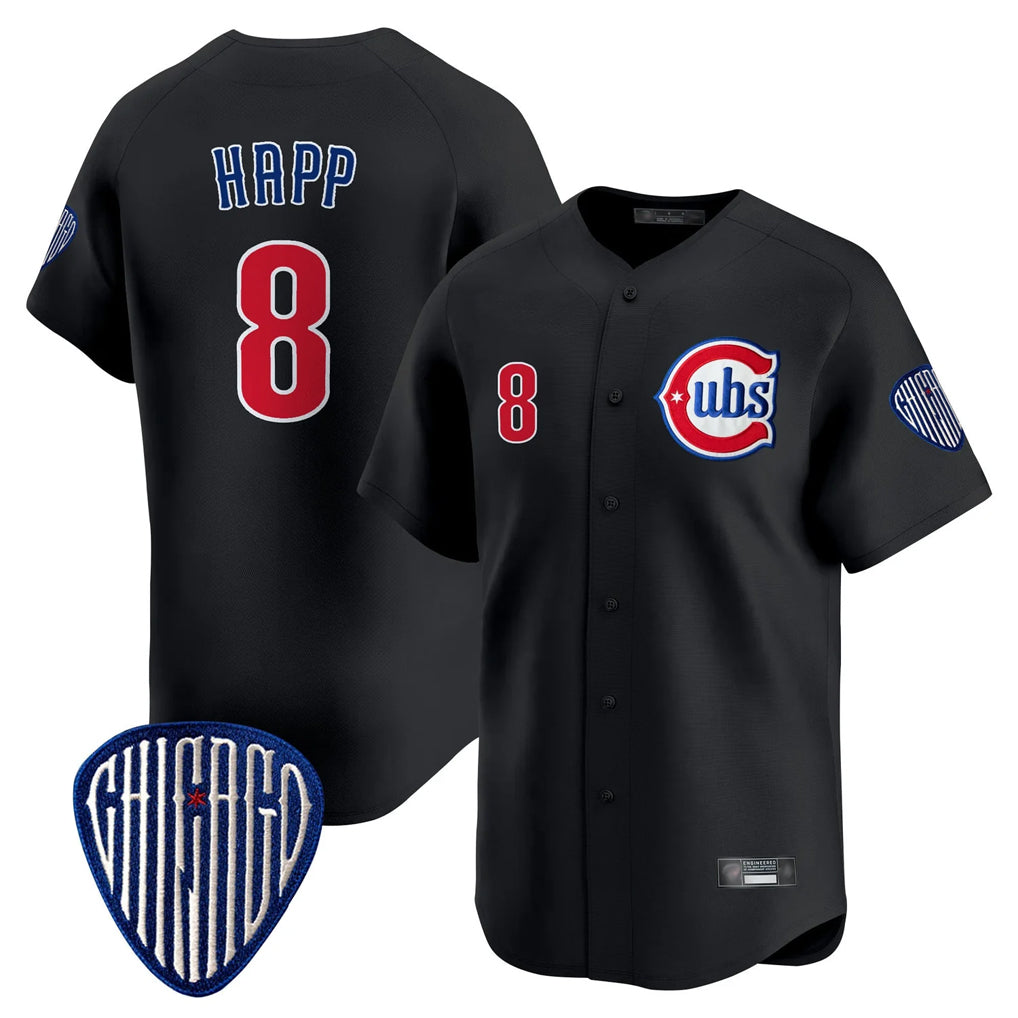 MATTH C.Cubs #8 Ian Happ Player Black Vapor Premier Limited Home Stitched Jerseys